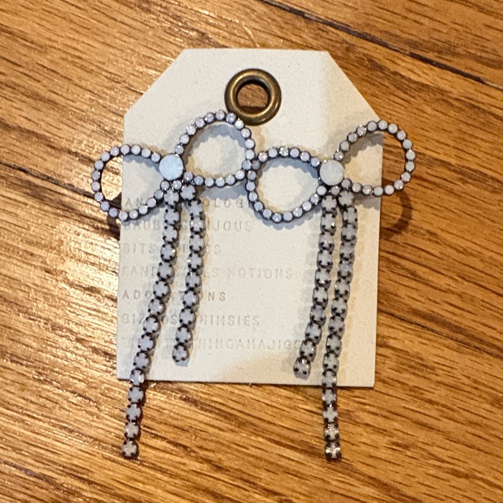 Anthropologie bow earrings nwt